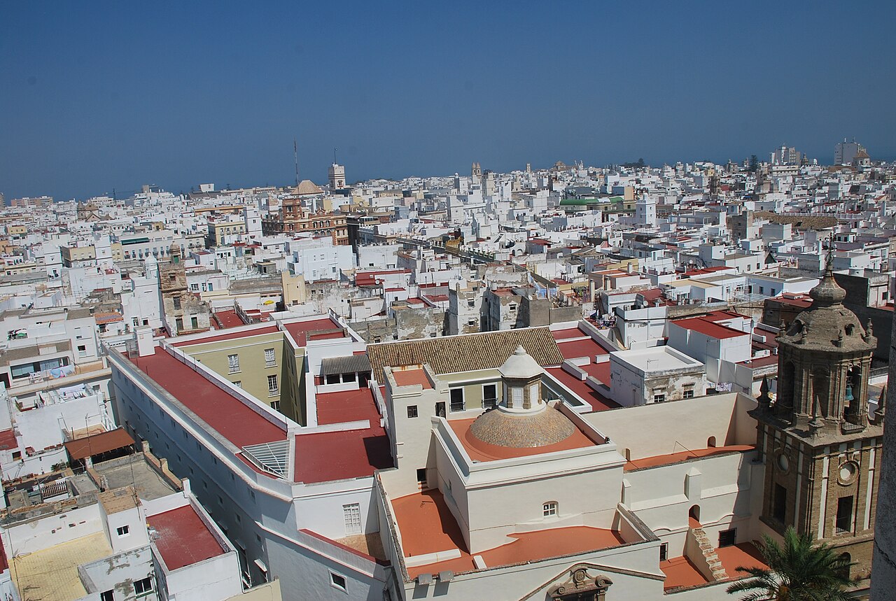 Vista de Cádiz desde la torre de la catedral